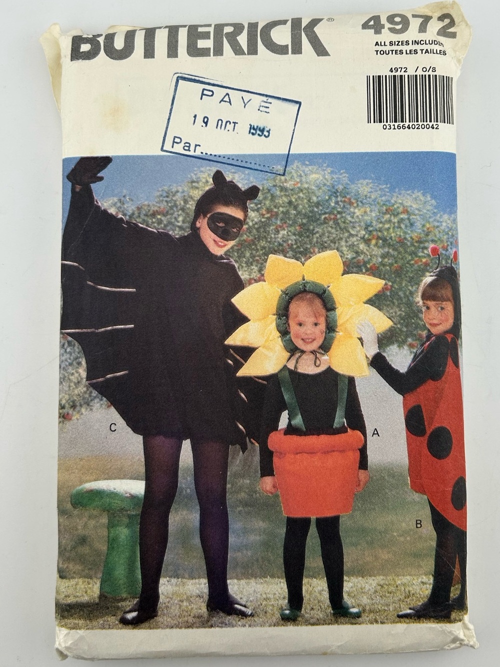 🪡 BUTTERICK Children Costume Sewing Pattern 4972